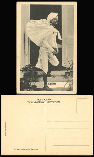 India old postcard dhoby - india,